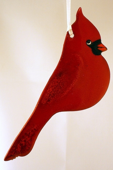 Cardinal Pottery Ornament