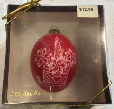 Candle egg ornament