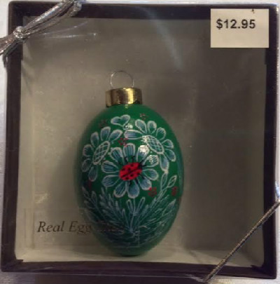 Ladybug egg ornament