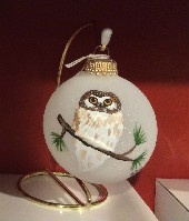 Owl Glass Ornament