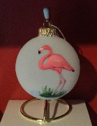 Flamingo Glass Ornament