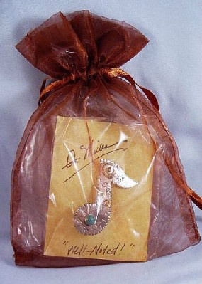 Marcia Q. Miller - "Well-Noted" Musical Note Pin