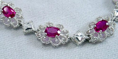 925 Sterling Thailand Filigree Link Bracelet