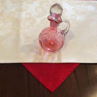 L. G. Wright Cranberry Glass Dot Optic Cruet