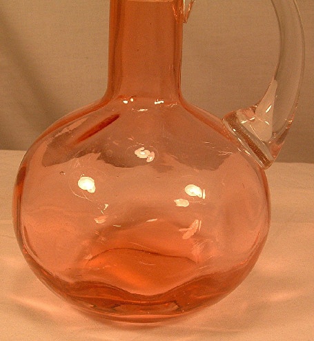 L. G. Wright Cranberry Glass Dot Optic Cruet