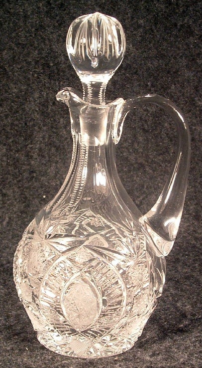 American Brilliant Cut Glass Cruet - Image 2