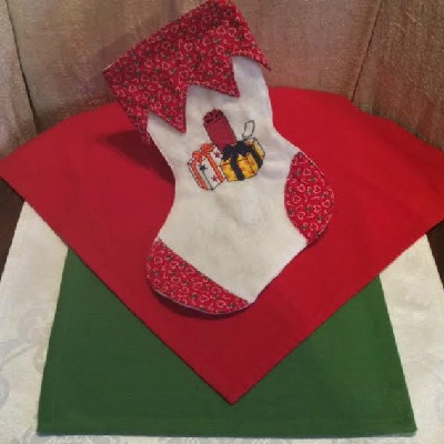 Embroidered Packages Christmas Stocking