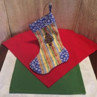 Embroidered Decorated Tree Christmas Stocking