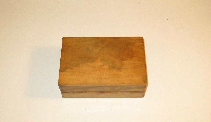 Cigar Box w/ Painted Top - Reclining Woman Using Long Cigarette Holder