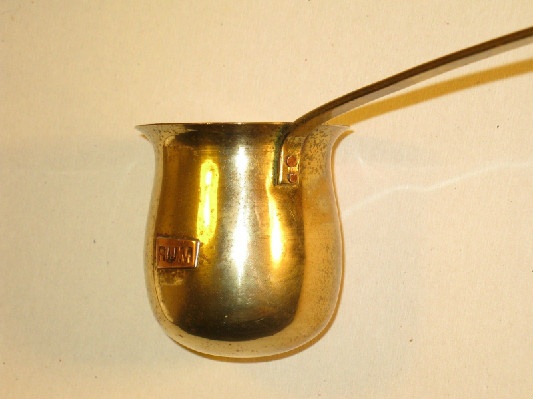 Brass Rum Measure/Ladle w/ Copper "RUM" Plaque - Image 3