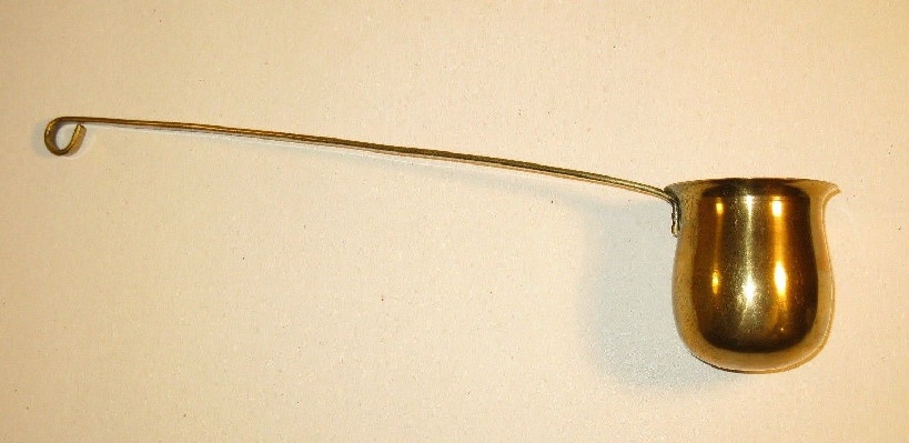 Brass Rum Measure/Ladle w/ Copper "RUM" Plaque