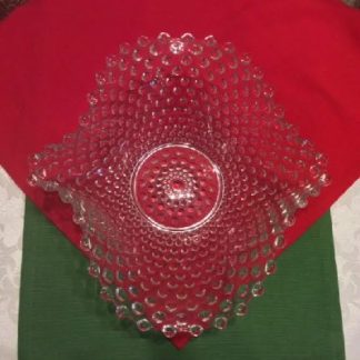 Hobnail Pattern Large Crimped Bowl - EAPG Vintage Hobbs