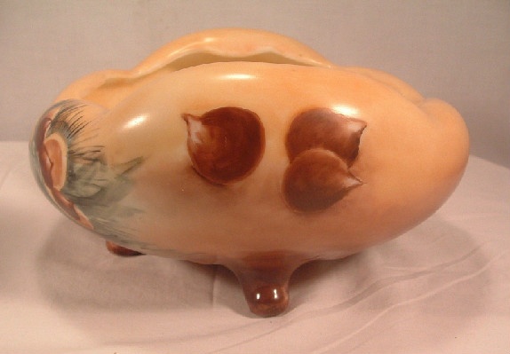 Hand Painted Porcelain Bowl - Decorated w/ Chestnuts - Late 19th c. / Early 20th c.