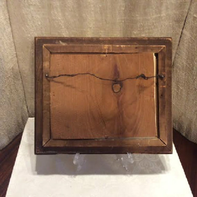 Victorian Wood Shadow Box Picture Frame w/ Pen & Ink Engraving by B. Weiss - Image 2