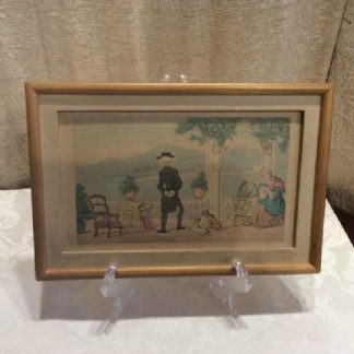 Early 1800's - Thomas Rowlandson - Hand Coloured Engraving Titled - "Dr. Syntax Soliloquising"