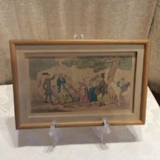 Early 1800's - Thomas Rowlandson - Hand Coloured Engraving Titled - "Dr. Syntax & The Gypsies"