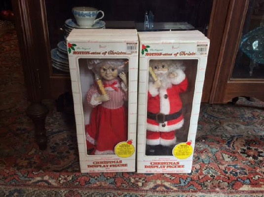 Mr. & Mrs. Santa Claus - Telco Motion-ettes - Early 1990s w/ Original Boxes