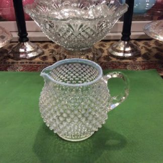 Fenton Art Glass - French Opalescent Glass - Hobnail Pattern - 32 Oz. Pitcher - Vintage - (1956-1968)