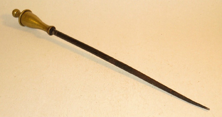 18th Century Brass and Iron Fire Poker