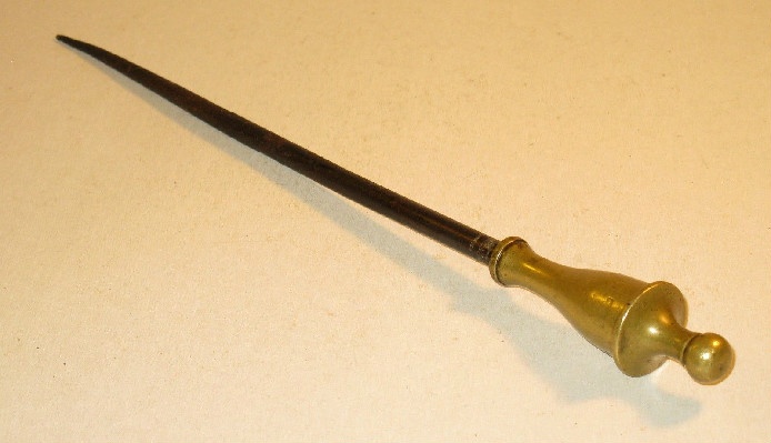 18th Century Brass and Iron Fire Poker