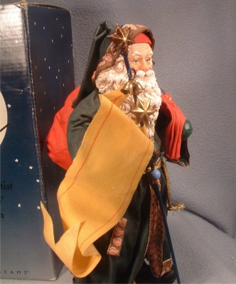 Clothtique Possible Dreams Santa Claus in Green Robe - 1991 - Vintage