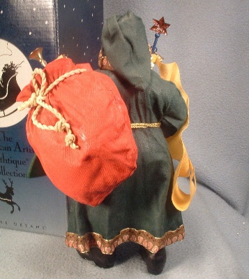 Clothtique Possible Dreams Santa Claus in Green Robe - 1991 - Vintage