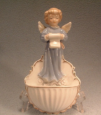 Porcelain - Singing Angel - Holy Water Font - Vintage Unmarked "JAPAN" - Image 2