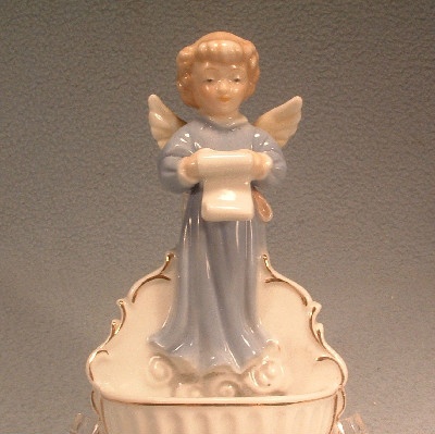 Porcelain - Singing Angel - Holy Water Font - Vintage Unmarked "JAPAN" - Image 4