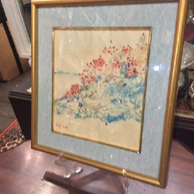 Signed Childe Hassam Watercolor - Poppies - Isles of Shoals - Image 4