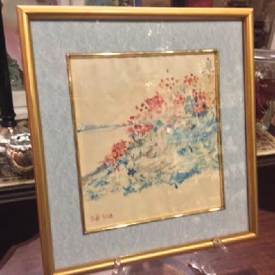 Signed Childe Hassam Watercolor - Poppies - Isles of Shoals - Image 2