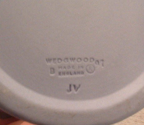 Wedgwood Light Blue Jasperware Winged Fairy & Cherubs Decorated Vase - Vintage