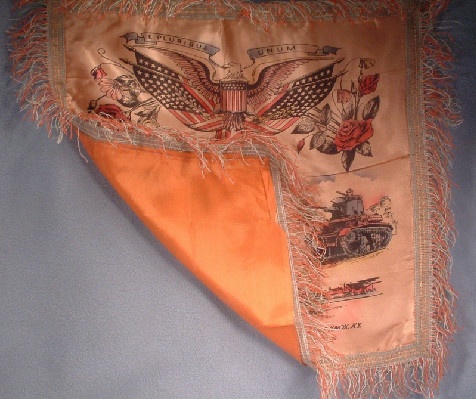 Silk Souvenir Army Pillow Sham - Fort Knox, KY - Vintage Sweetheart 1940s - Great piece of US Militaria - Image 6