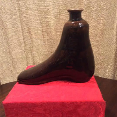 Bennington - Rockingham Glazed - Boot / Shoe Flask