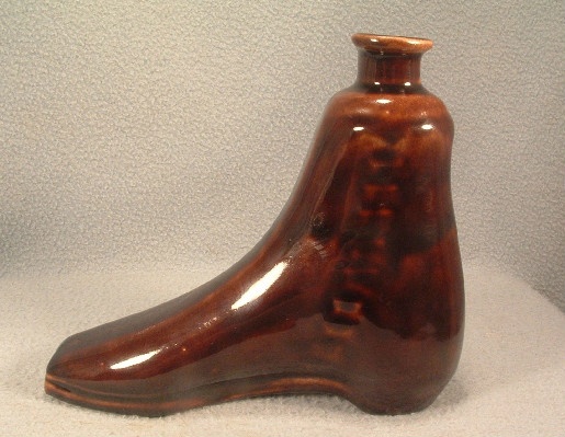 Bennington - Rockingham Glazed - Boot / Shoe Flask