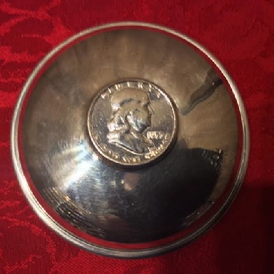 Sterling Dish w/ United States Coin - 1953 Liberty / Benjamin Franklin Half Dollar - Image 4