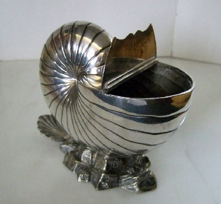 Silver Nautilus Shell Spoon Warmer - Downton Abbey Elegance At Its Best!