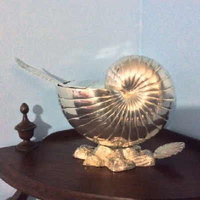 Silver Nautilus Shell Spoon Warmer - Downton Abbey Elegance At Its Best! - Image 2