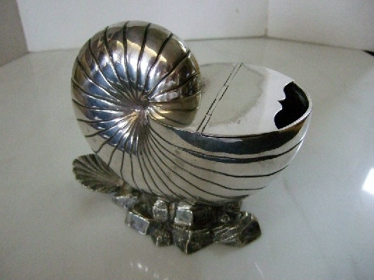 Silver Nautilus Shell Spoon Warmer - Downton Abbey Elegance At Its Best!