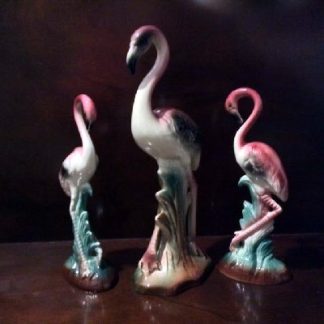 TRIO of Pink Flamingos