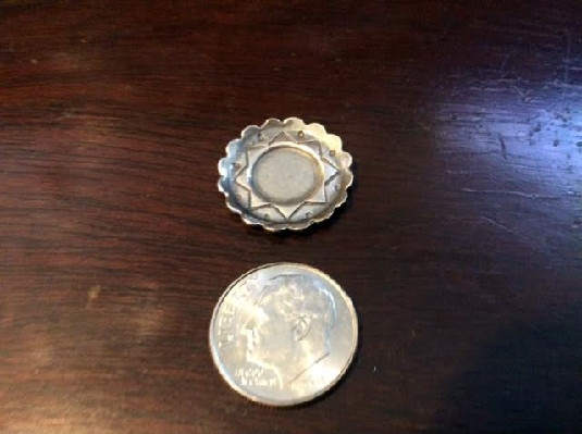 Miniature Set of Six Cups & Saucers w/ Rack - Unmarked Sterling - 3" x 1" Petite - Doll House Collectible