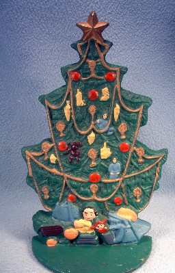 Vintage Cast Iron Christmas Tree Door Stop