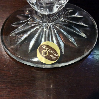 Hofbauer Byrdes Bleikristall Crystal Fan Vase - Bavarian 24% Leaded Crystal 1983 - Image 4