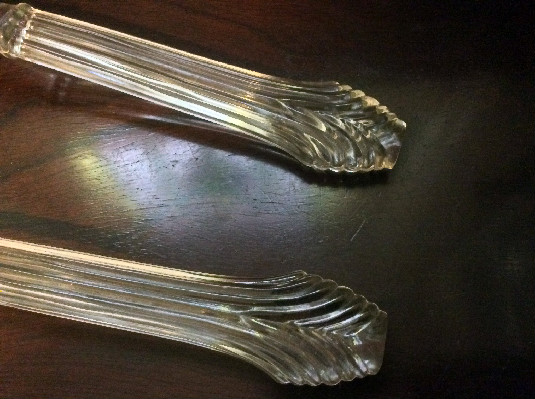 Imperial Crystal Clear Glass Salad Serving Set - Vintage, - Image 3