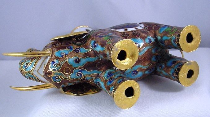 Cloisonne Elephant Candle Holder - Unique! and Vintage - Image 6